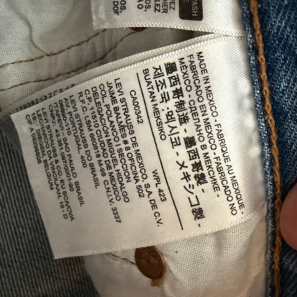 Levis 501 Jeans Womens 25 Medium Wash Distressed Thrashed Button Fly Retro - Picture 6 of 14